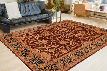 handmade Traditional Kafkaz Chobi Ziegler Brown Blue Hand Knotted RECTANGLE 100% WOOL area rug 8 x 11